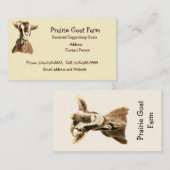 Carte de visite animal de ferme de chèvre personna (Devant / Derrière)