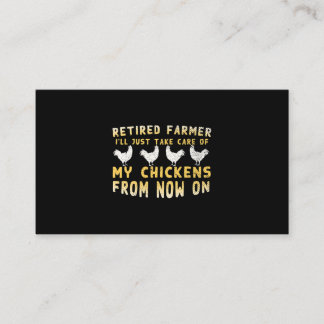 Carte De Visite Animal de ferme Poulet Oiseau Retraité Agriculteur
