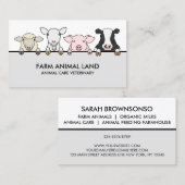 Carte De Visite Animal de ferme Vache Vétérinaire Mouton Chèvre La (Devant / Derrière)