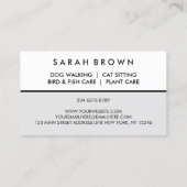 Carte De Visite Animal de ferme vétérinaire (Dos)