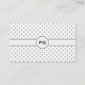 Carte De Visite Animal de silhouette de chien de monogramme de (Dos)