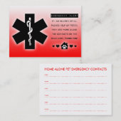 Carte De Visite animal domestique (Devant / Derrière)