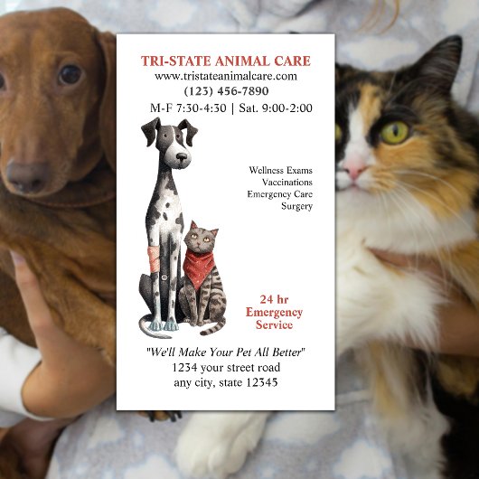 Carte De Visite Animal Emergency Care Clinic