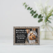 Carte De Visite Animal familier toilettant le professionnel de (Debout devant)