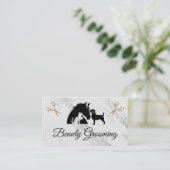 Carte De Visite Animal Groomer | Scissors  (Debout devant)
