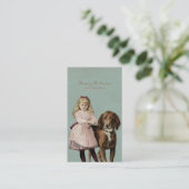 Carte De Visite Animal mignon de marche de cool de fille de chien (Debout devant)