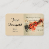 Carte De Visite Animal mignon de raton laveur d'aquarelle (Dos)