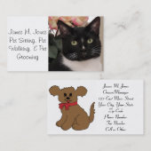 Carte De Visite Animal Pet assis (Devant / Derrière)