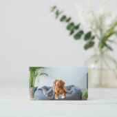 Carte De Visite Animal Pet Influencer Full Photo QR Code (Debout devant)