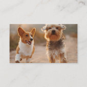 Carte De Visite Animal Pet Influencer Full Photo QR Code noir (Devant)