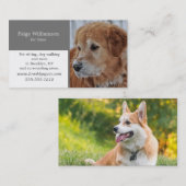 Carte De Visite Animal photo moderne (Devant / Derrière)