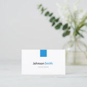 Carte De Visite Animal Scientifique - Simple Aqua Blue (Debout devant)