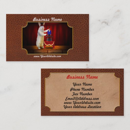 Carte De Visite Animal - The magic rabbit (Devant / Derrière)