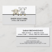 Carte De Visite Animal vétérinaire Chèvre mouton ferme (Devant / Derrière)