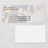 Carte De Visite Animateur Et Enseignant Acoustique De Guitare (Devant / Derrière)