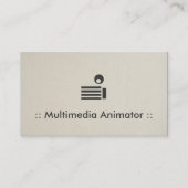 Carte De Visite Animateur multimédia Simple Elegant Professionnel (Devant)