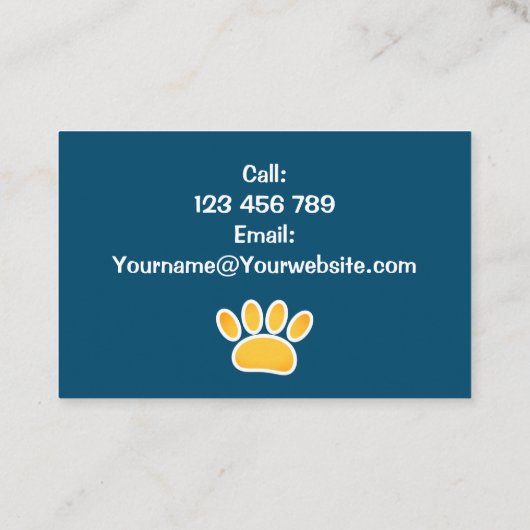 Carte De Visite Animaux assis (Dos)