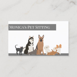 Carte De Visite Animaux assis Chien Chat Entraînement Grossiste Ga
