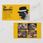 Carte De Visite Animaux assis 🐾 Dogfather Chien Walker Fiable (Devant / Derrière)
