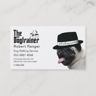 Carte De Visite Animaux assis 🐾 Dogfather Chien Walker Fiable