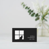 Carte De Visite Animaux assis | Groomer Services Unique Moderne No (Debout devant)