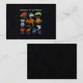 Carte De Visite Animaux D'Australie (Devant / Derrière)