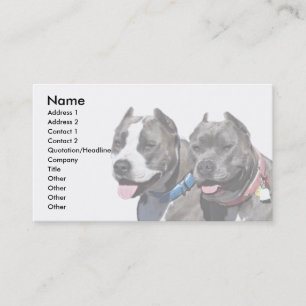 Carte De Visite Animaux de chien de Pitbull de race de despote