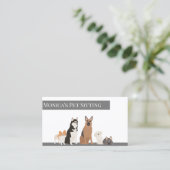 Carte De Visite Animaux de compagnie assis Chiens de formation Gro (Debout devant)