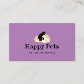 Carte De Visite Animaux de compagnie assis mignon Chien & Chat Log (Devant)