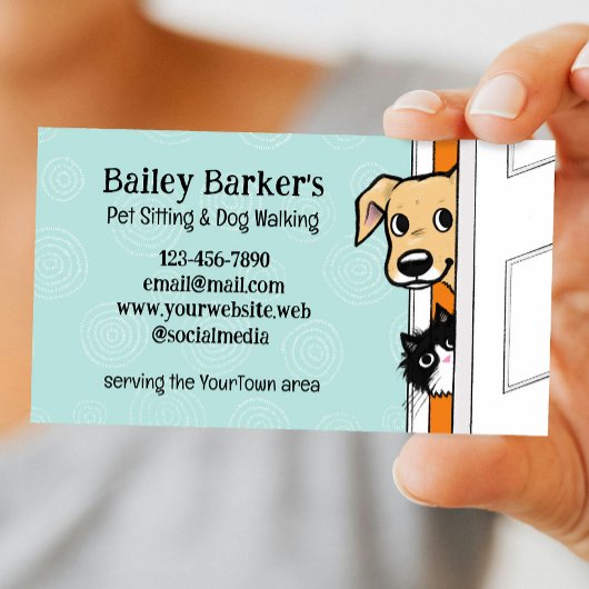 Carte De Visite Animaux de compagnie assis mignon Peeeking Chien e