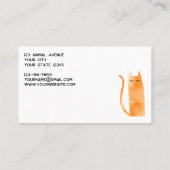 Carte De Visite Animaux de compagnie au gingembre orange assis (Dos)