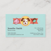 Carte De Visite Animaux de compagnie Boutique alimentaire pour ani (Dos)