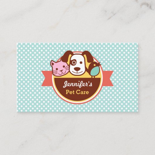 Carte De Visite Animaux de compagnie Boutique alimentaire pour ani (Devant)