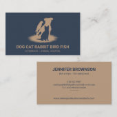 Carte De Visite Animaux de compagnie Boutique chat chien oiseau la (Devant / Derrière)