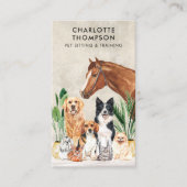 Carte De Visite Animaux de compagnie Chien Chat Cheval Animaux Boh (Devant)