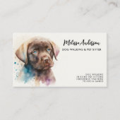 Carte De Visite Animaux de compagnie Chien Labrador Retriever Wate (Devant)