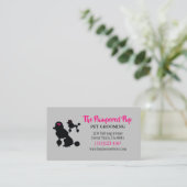 Carte De Visite Animaux de compagnie de chien de caniche élégant G (Debout devant)