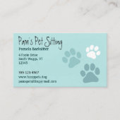 Carte De Visite Animaux de compagnie Empreintes de pattes Amoureux (Devant)