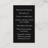 Carte De Visite Animaux de compagnie professionnels et assis à la (Dos)