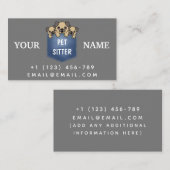 Carte De Visite Animaux de compagnie Sitter Animal Care Service Ch (Devant / Derrière)