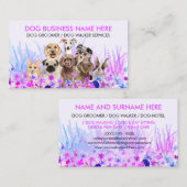 Carte De Visite Animaux de compagnie Sitter dog Walker animal de c (Devant / Derrière)