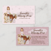 Carte De Visite Animaux de compagnie Sitter vétérinaire chien chat (Devant / Derrière)