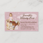 Carte De Visite Animaux de compagnie Sitter vétérinaire chien chat (Dos)