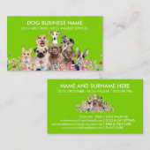 Carte De Visite Animaux de compagnie Sitter Walker chien de garde  (Devant / Derrière)