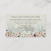 Carte De Visite Animaux de compagnie Sitter Walker chien pétanque  (Dos)