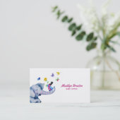 Carte De Visite Animaux de dessin coloré (Debout devant)