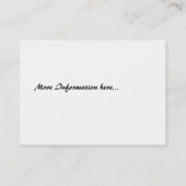 Carte De Visite Animaux de faune d'oiseaux de héron (Dos)