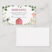 Carte De Visite Animaux de ferme Baby shower Déchets Raffle (Devant / Derrière)
