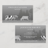 Carte De Visite Animaux de ferme Cow Ox fermier (Devant / Derrière)