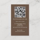 Carte De Visite Animaux de ferme étable ferme entreprise brune (Dos)